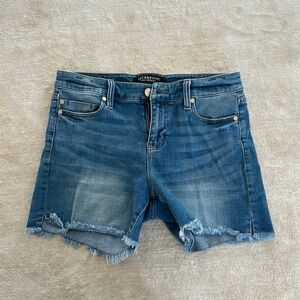 Denim Mid Waist Shorts